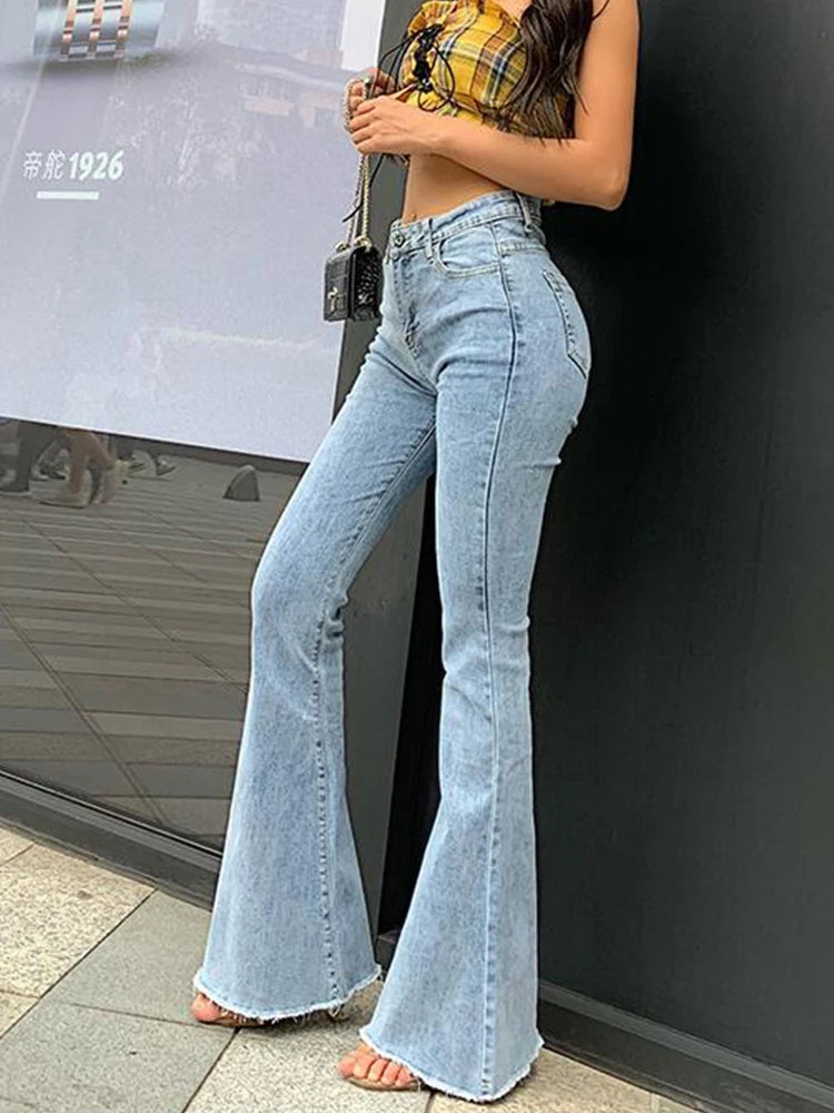 Calça Jeans Flare Cintura Alta