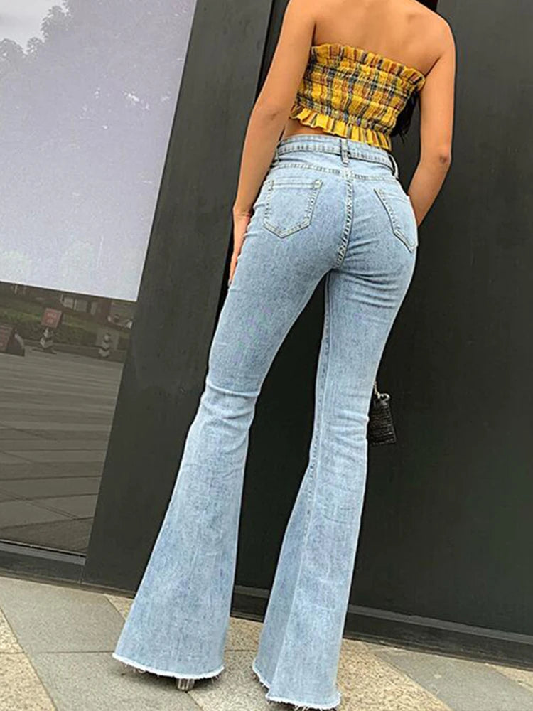 Calça Jeans Flare Cintura Alta