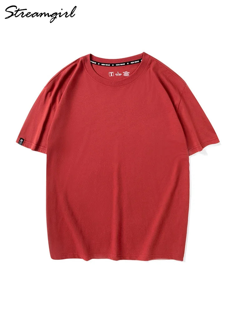 Camiseta Básica Oversized  Cores Sólidas