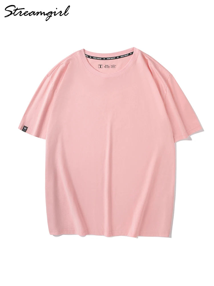 Camiseta Básica Oversized  Cores Sólidas