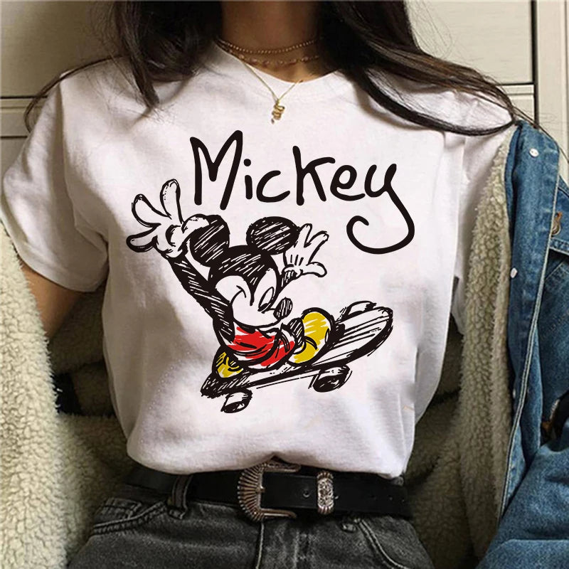 Camiseta Com Estampa Da Turma Do Mickey