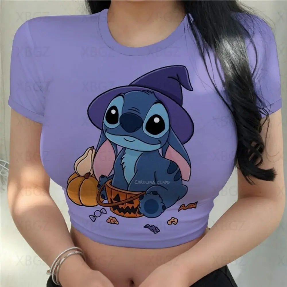 Top Com Desenho Do Stitch