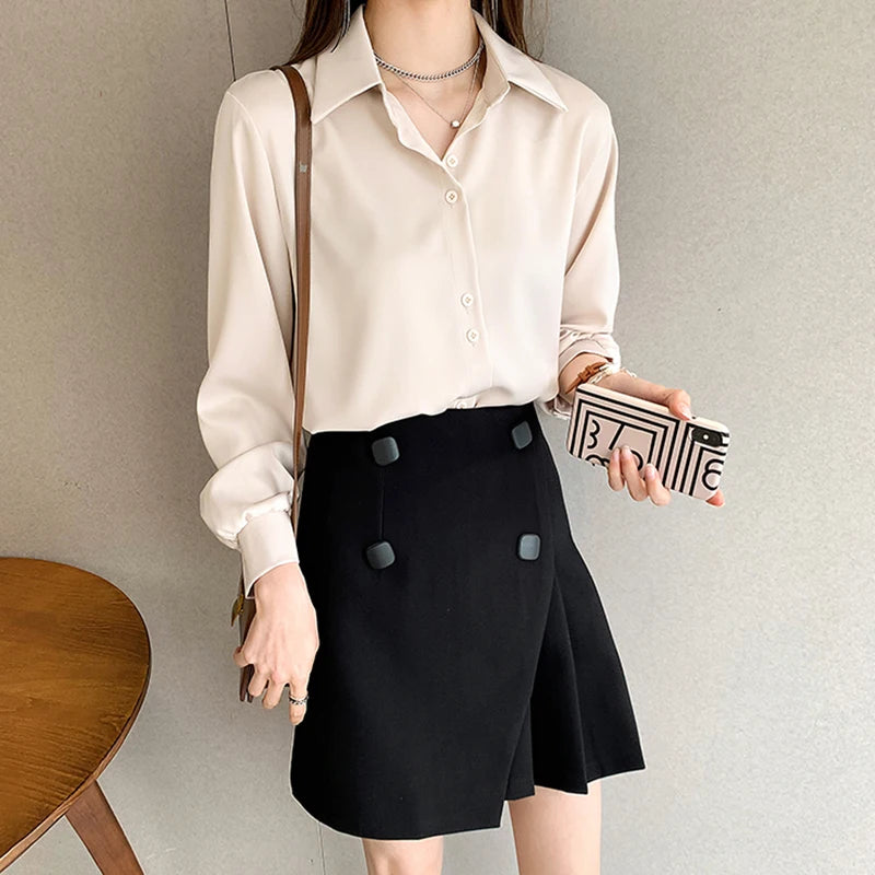 Camisa Manga Longa Chiffon