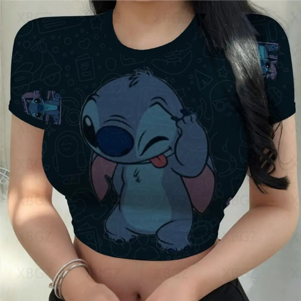 Top Com Desenho Do Stitch