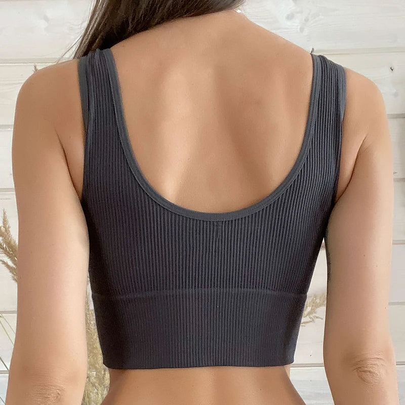 Top Com Decote Recortado Spandex