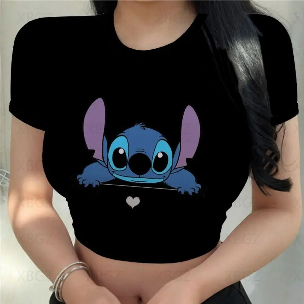 Top Com Desenho Do Stitch