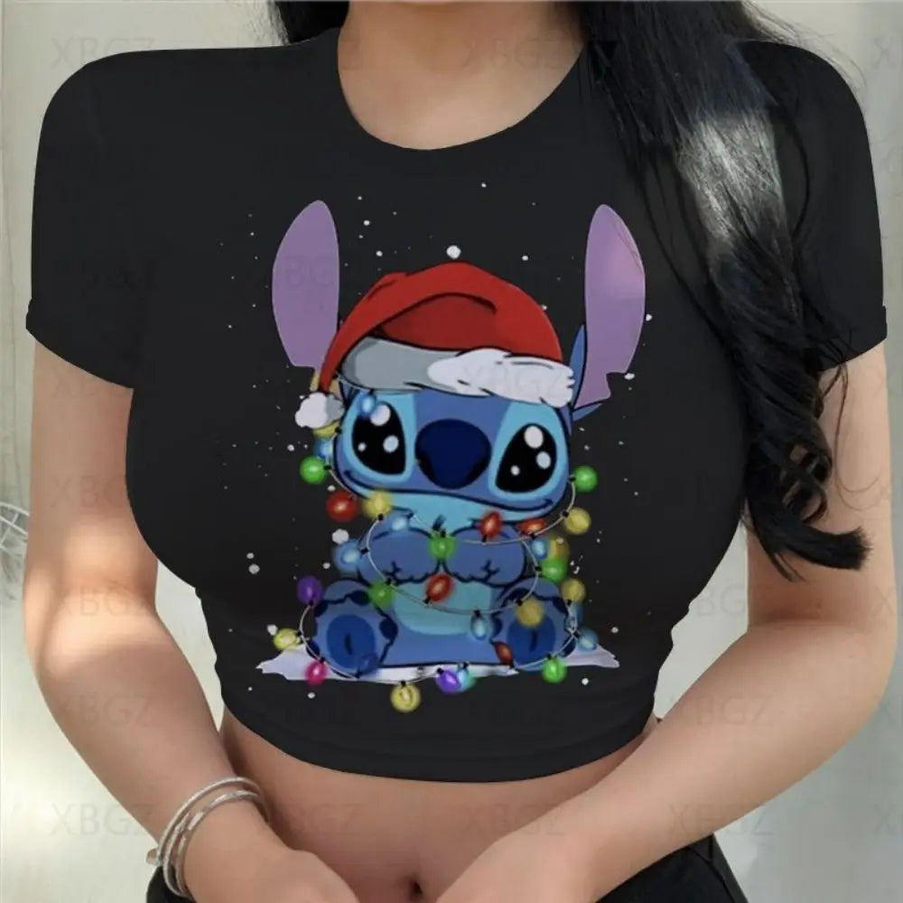 Top Com Desenho Do Stitch